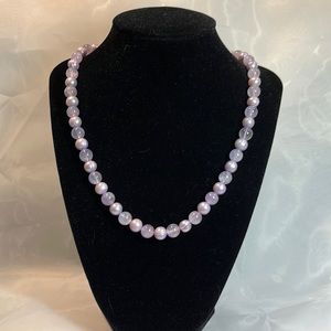 Honora Cultured Pearl & Gemstone Bead Necklace, Sterling Silver